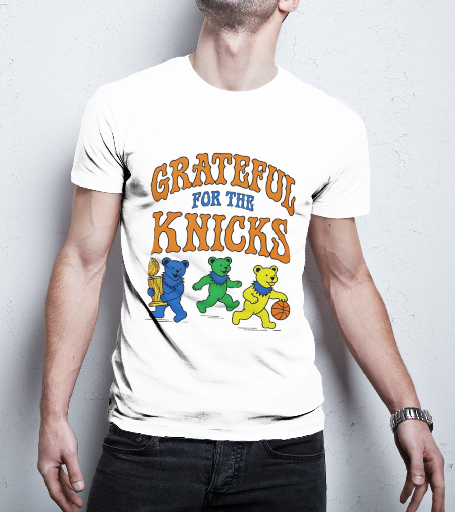 Grateful Dead New York Knicks Bears Basketball Trophy T-Shirt