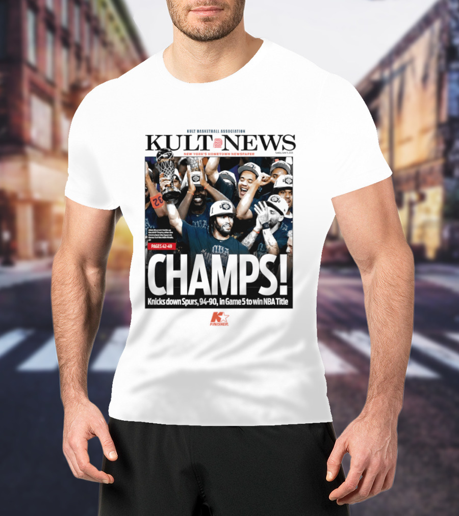 KULT NEWS NBA Champs New York Knicks Jalen Brunson Spurs Down 94 90 Game 5 Title T-Shirt
