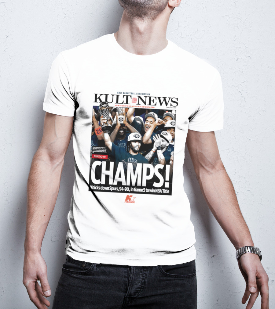 KULT NEWS NBA Champs New York Knicks Jalen Brunson Spurs Down 94 90 Game 5 Title T-Shirt