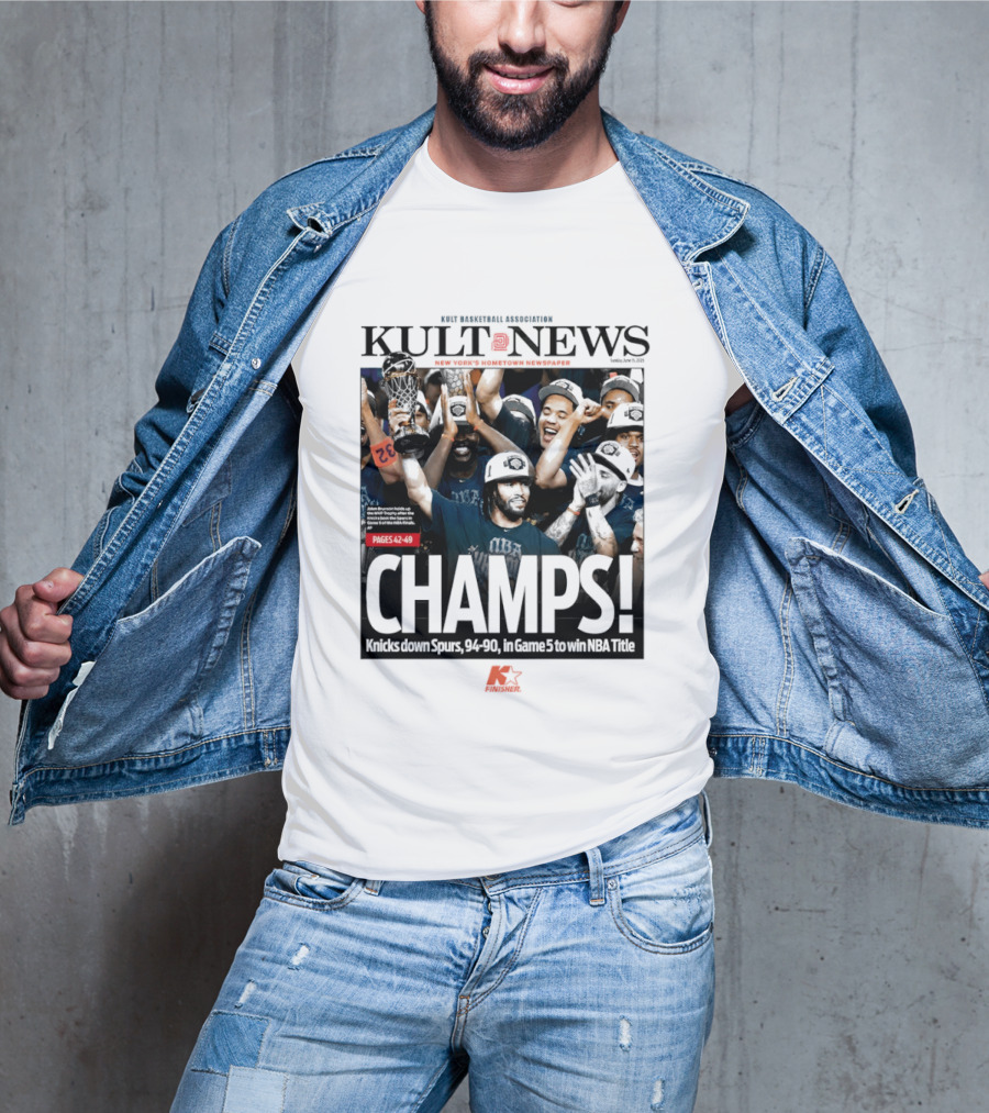 KULT NEWS NBA Champs New York Knicks Jalen Brunson Spurs Down 94 90 Game 5 Title T-Shirt