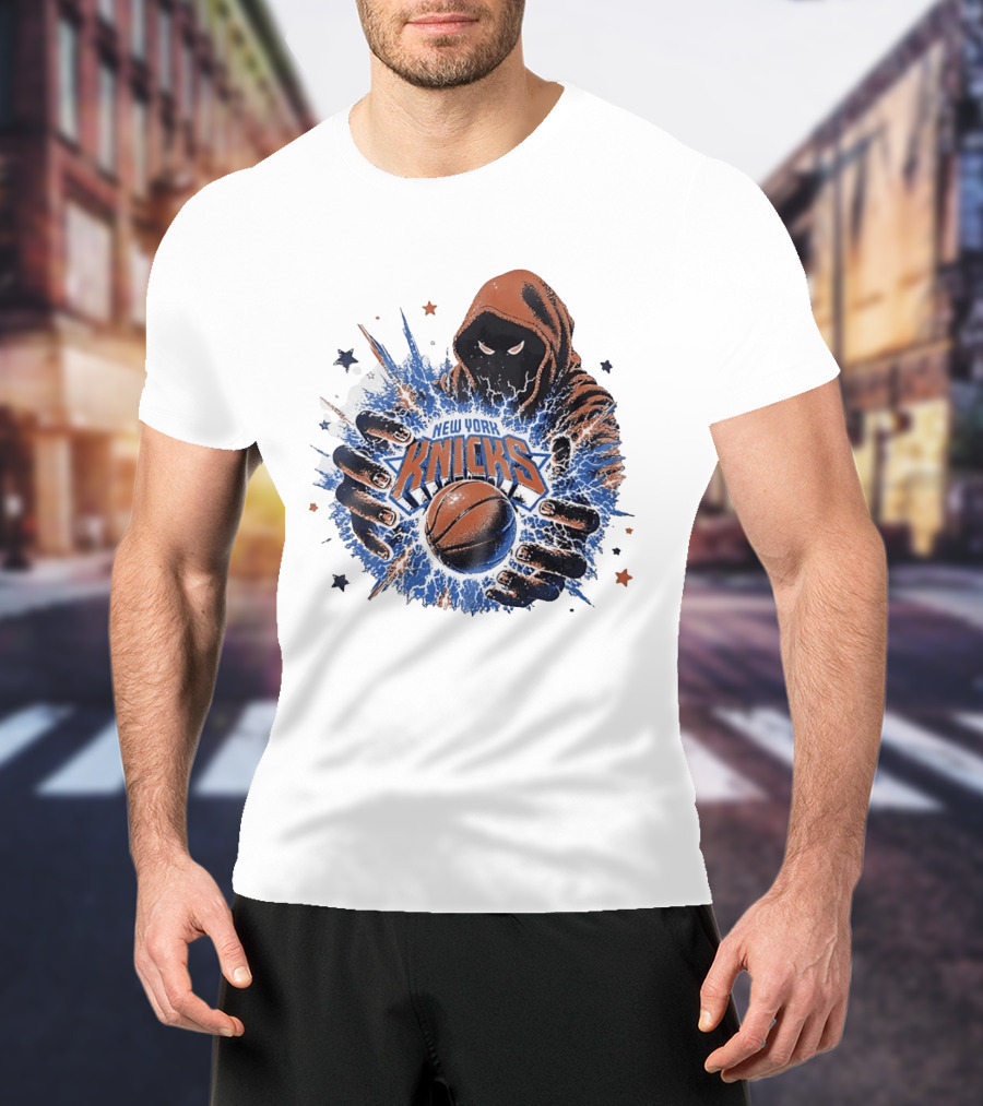 New York Knicks Dark Wizard Basketball Power T-Shirt