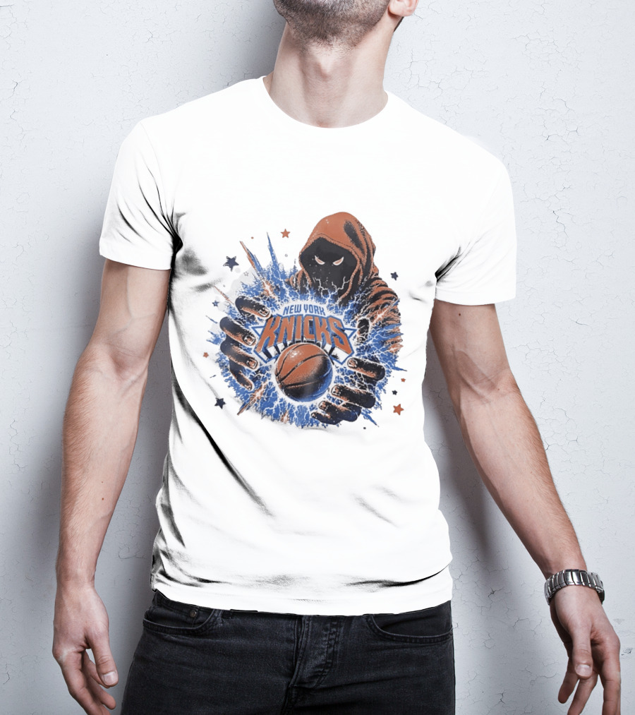 New York Knicks Dark Wizard Basketball Power T-Shirt