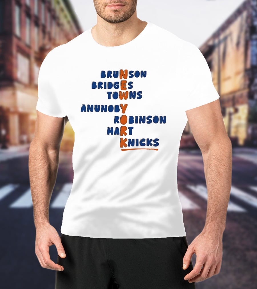 Brunson New York Bridges Towns Anunoby Robinson Hart Knicks T-Shirt