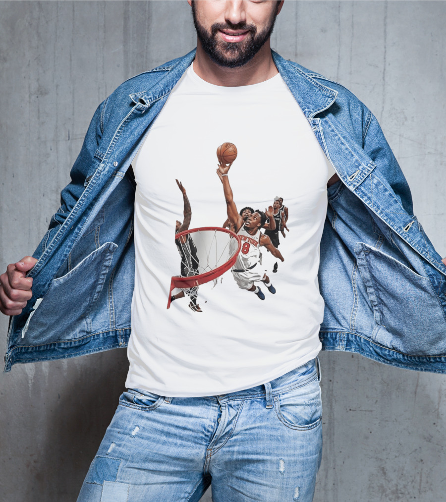 Obi Toppin New York Knicks NBA Layup Action T-Shirt