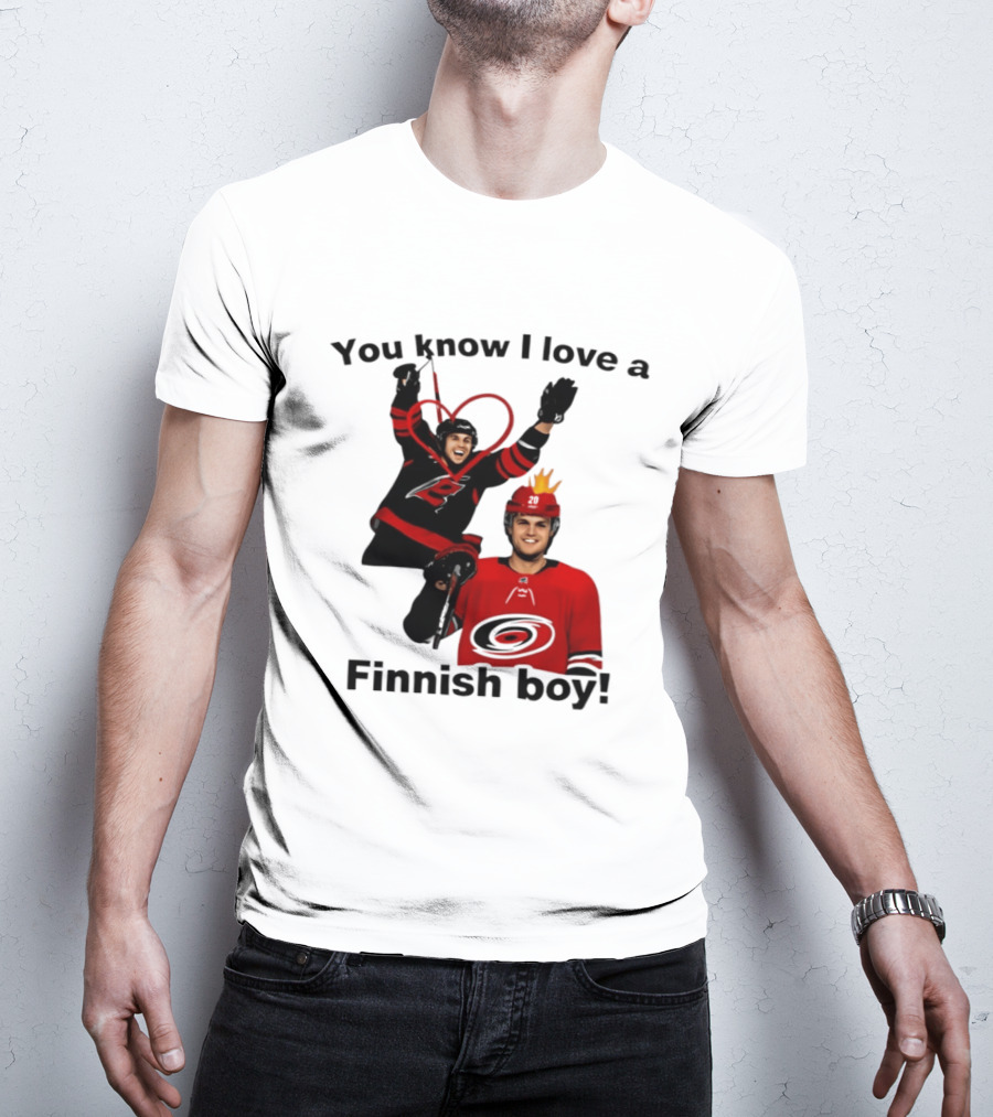 You Know I Love A Finnish Boy Carolina Hurricanes Celebration Fan Favorite T-Shirt