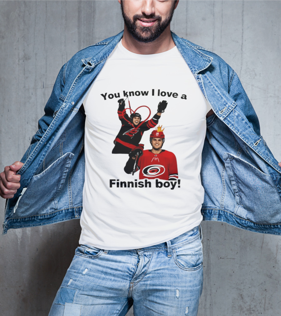 You Know I Love A Finnish Boy Carolina Hurricanes Celebration Fan Favorite T-Shirt