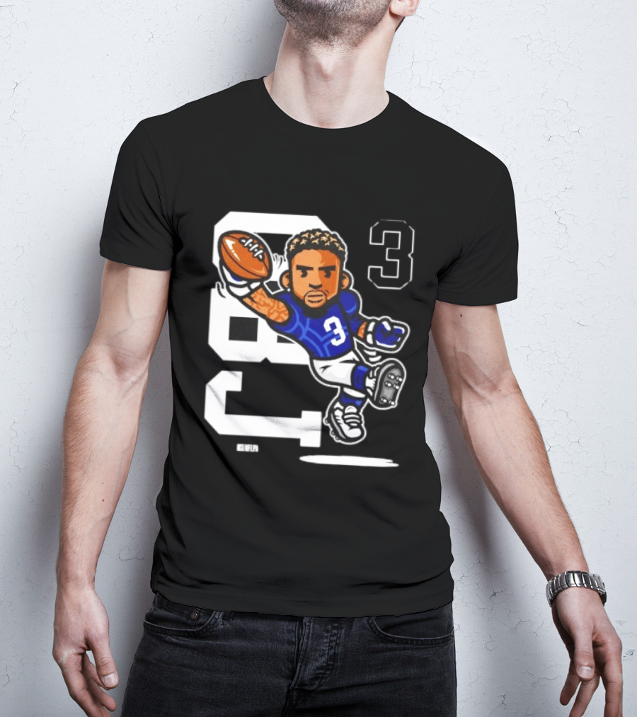 Odell Beckham Jr. 3 New York Giants Character Catch T-Shirt