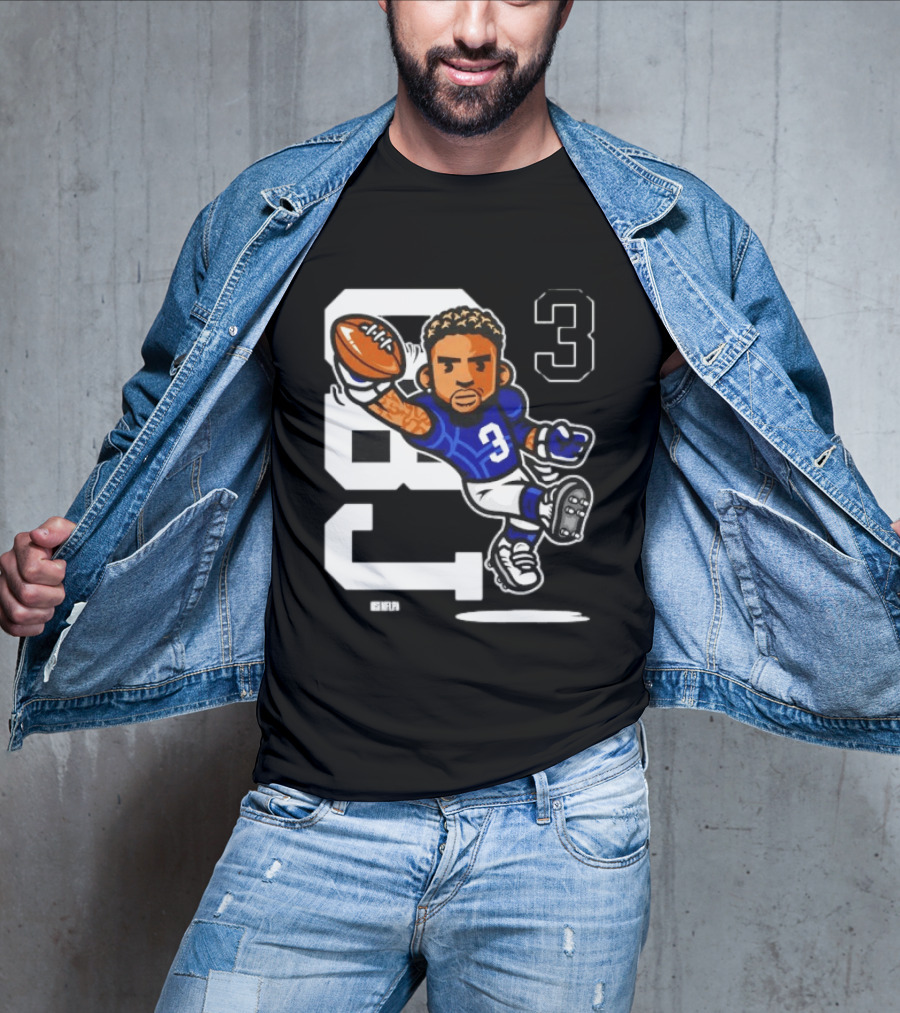 Odell Beckham Jr. 3 New York Giants Character Catch T-Shirt