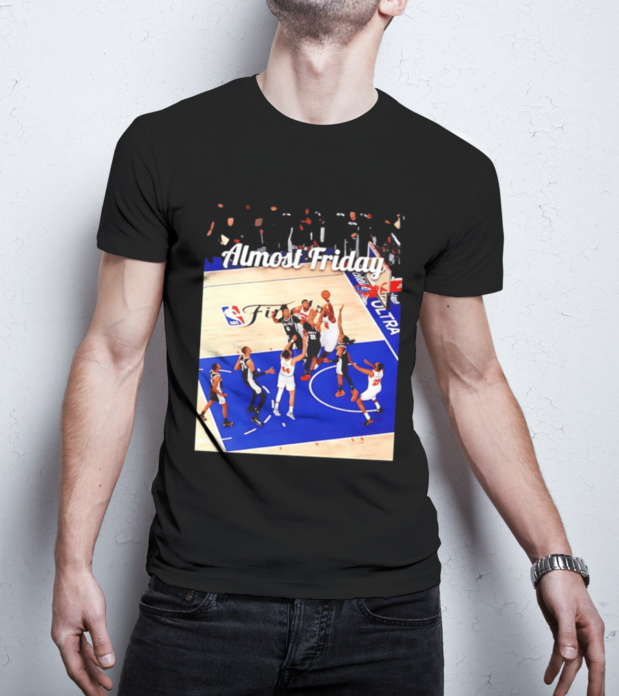 Almost Friday New York Knicks NBA Fit Game 4 Action Scene T-Shirt