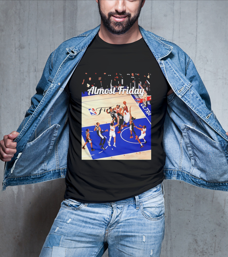 Almost Friday New York Knicks NBA Fit Game 4 Action Scene T-Shirt