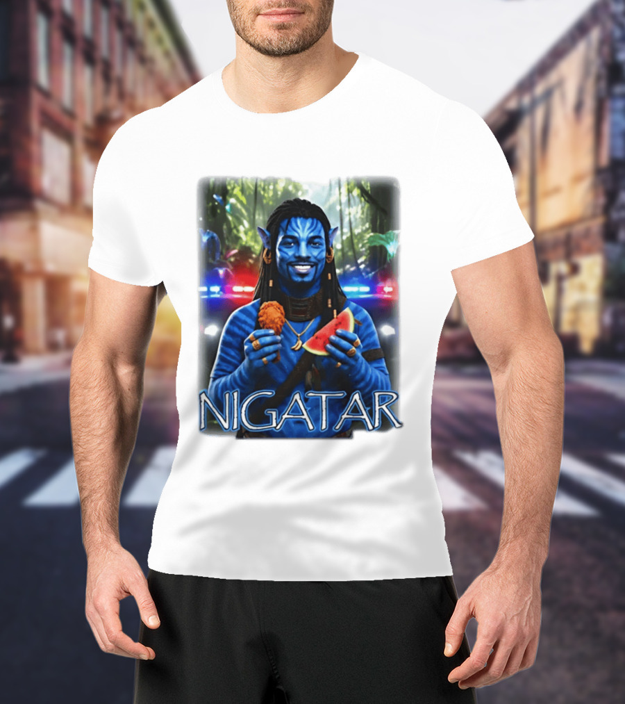 Nigatar Avatar Meme Watermelon And Chicken T-Shirt