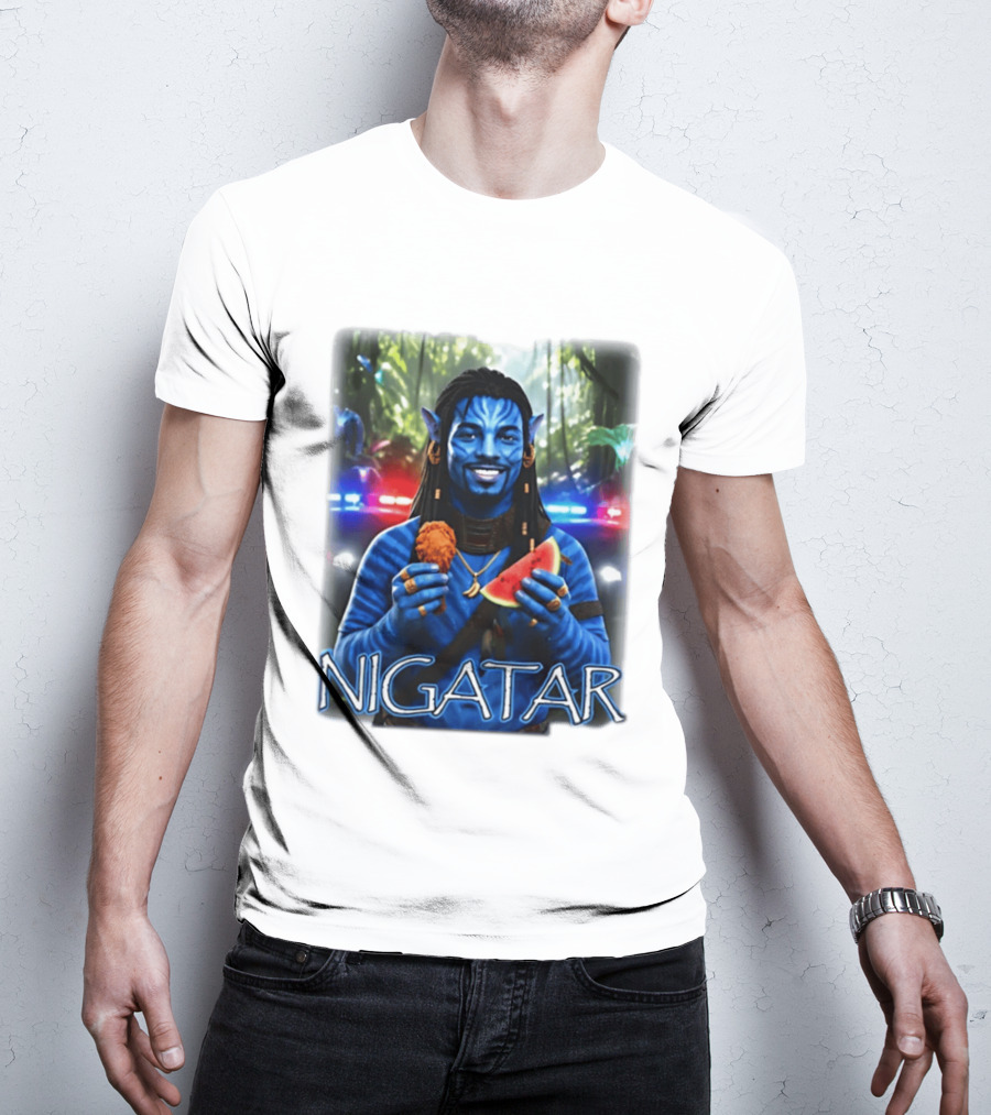 Nigatar Avatar Meme Watermelon And Chicken T-Shirt