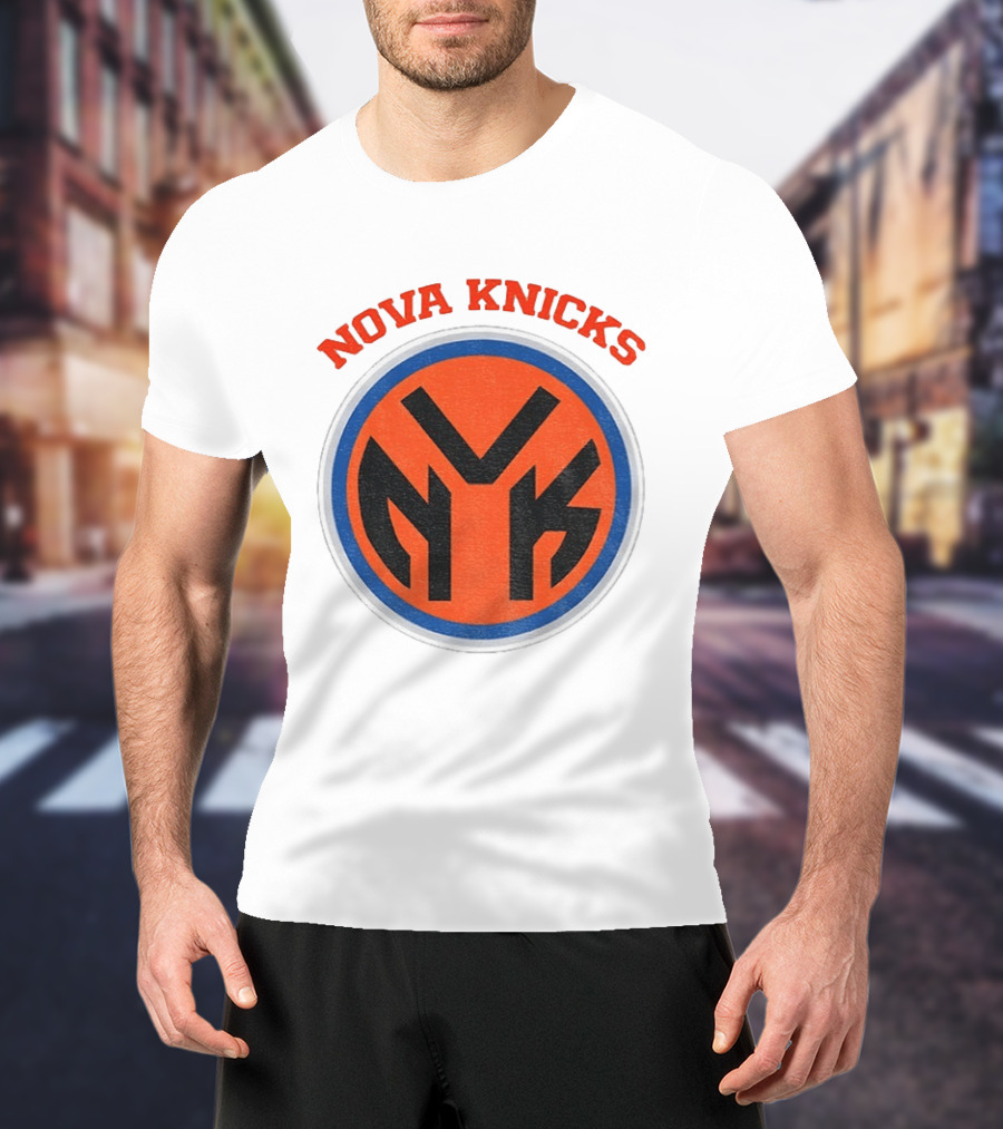 Nova Knicks NVK Villanova Wildcats New York Knicks Basketball Mashup T-Shirt