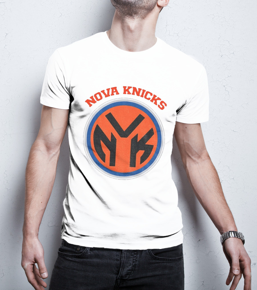 Nova Knicks NVK Villanova Wildcats New York Knicks Basketball Mashup T-Shirt