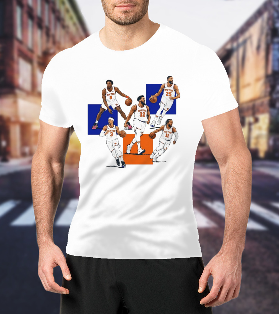 Og Anunoby Josh Hart Karl Anthony Towns Mikal Bridges Jalen Brunson New York Knicks Basketball Players T-Shirt