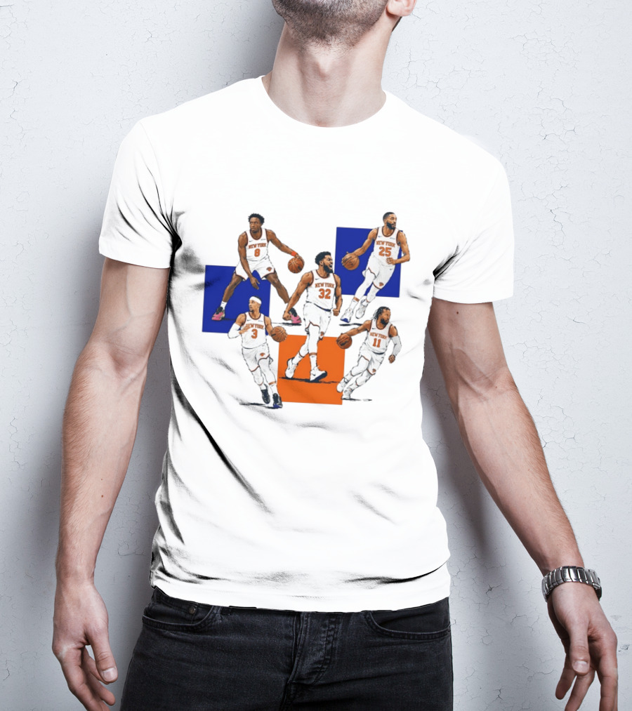 Og Anunoby Josh Hart Karl Anthony Towns Mikal Bridges Jalen Brunson New York Knicks Basketball Players T-Shirt