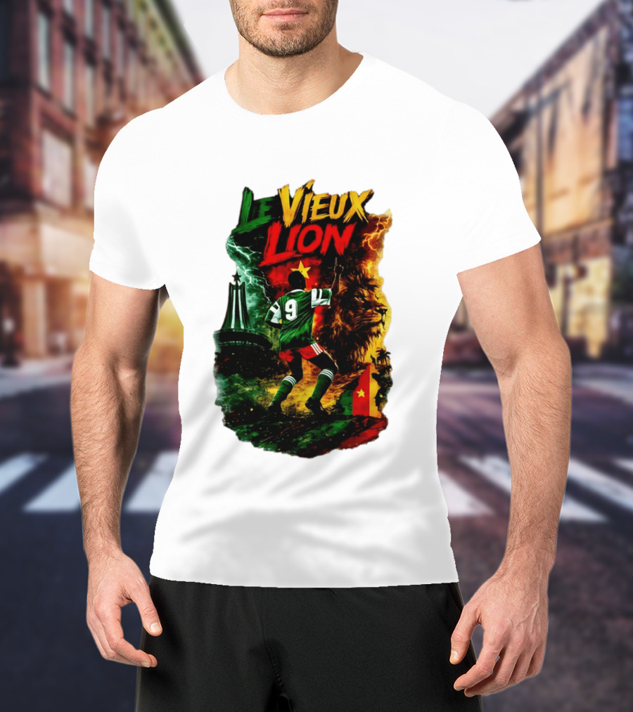 Le Vieux Lion Roger Milla Cameroon Football Icon T-Shirt