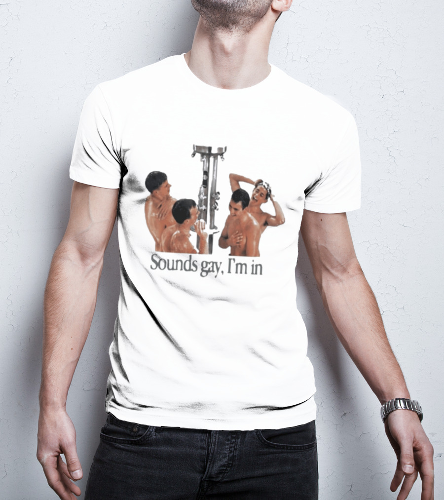 Sounds Gay I'm In Shower Humor Retro Style Men's Group T-Shirt