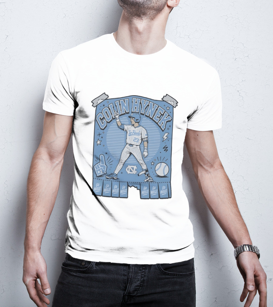 Colin Hynek Tar Heels Baseball Player Pose Go Heels North Carolina #23 T-Shirt