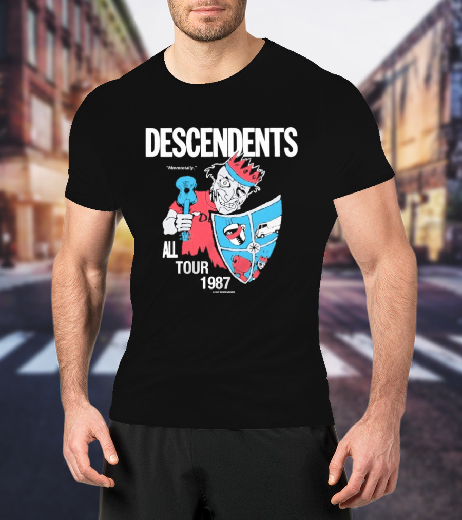 Descendents All Tour 1987 Jester Graphic With Shield And Scepter T-Shirt