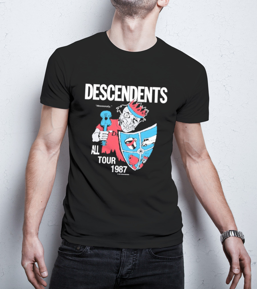 Descendents All Tour 1987 Jester Graphic With Shield And Scepter T-Shirt