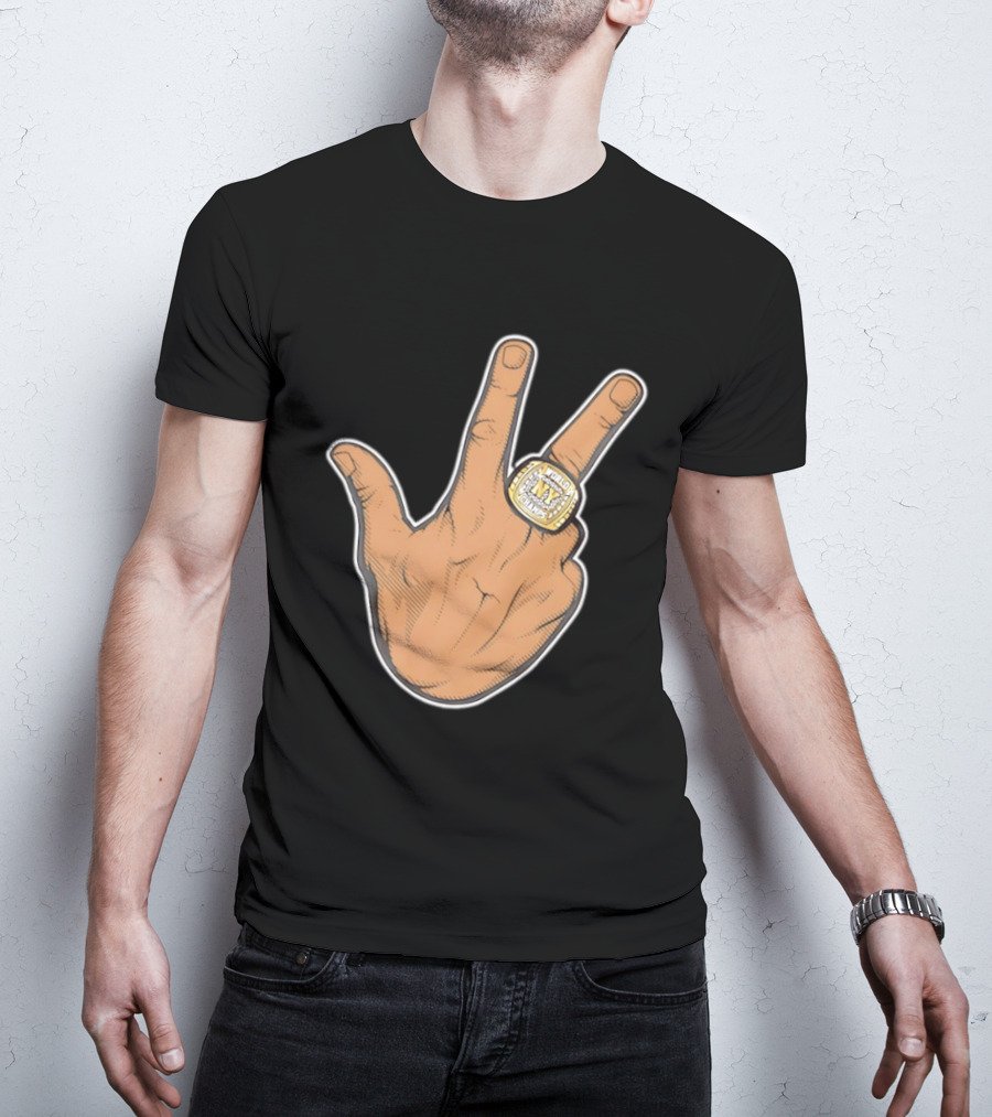 Jalen Brunson New York Knicks 2026 World Champs Ring Gesture T-Shirt