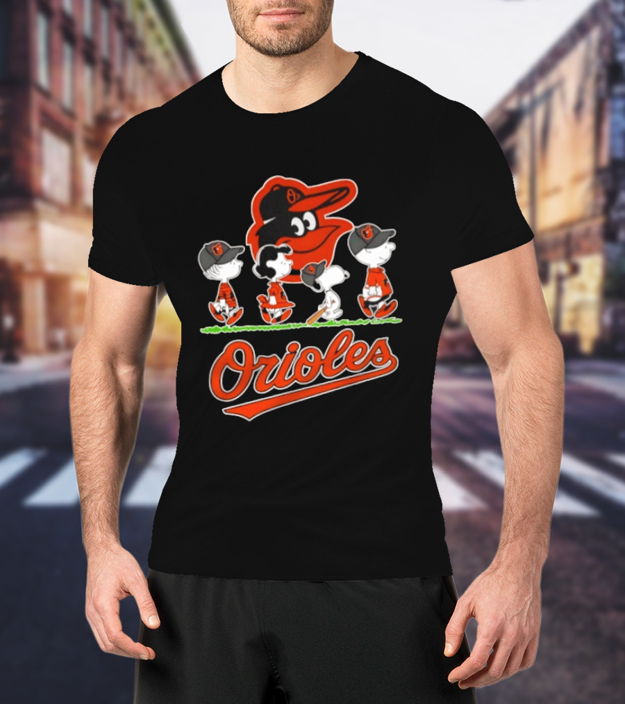 Baltimore Orioles Snoopy Charlie Brown Lucy Linus Abbey Road 2026 T-Shirt