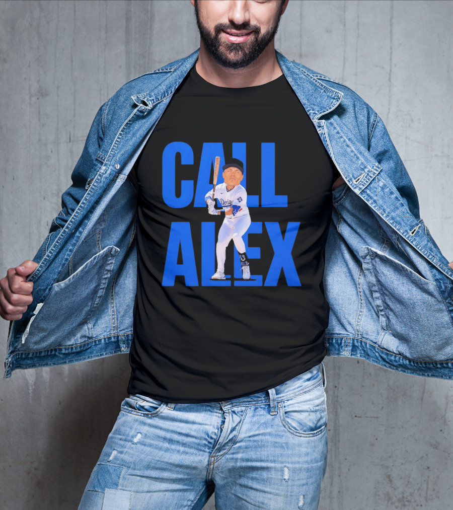 Call Alex Los Angeles Dodgers Baseball Player Caricature T-Shirt