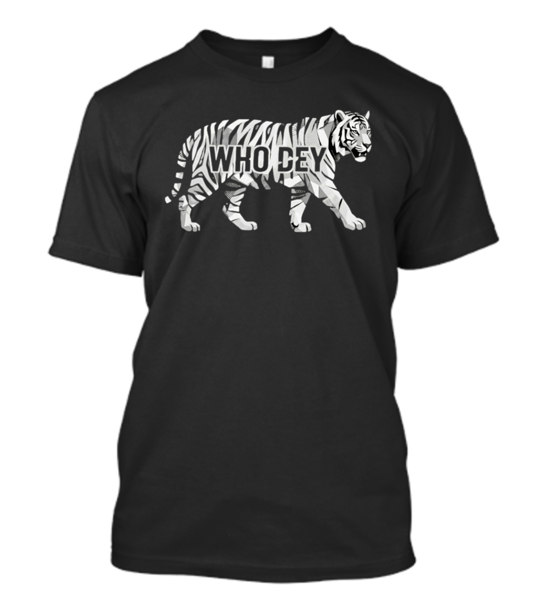 Cincinnati Tiger Who Dey Striped Tiger T-Shirt