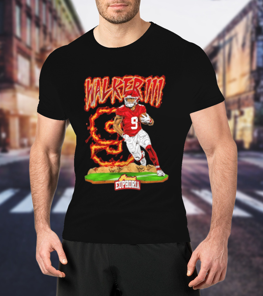Walker III Kenneth 9 Kansas City Chiefs Flame Euphoria T-Shirt