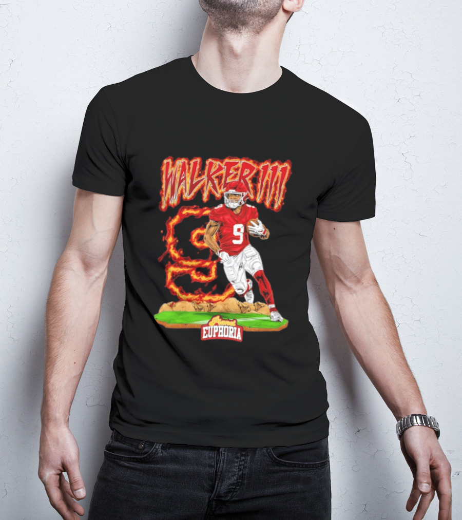 Walker III Kenneth 9 Kansas City Chiefs Flame Euphoria T-Shirt