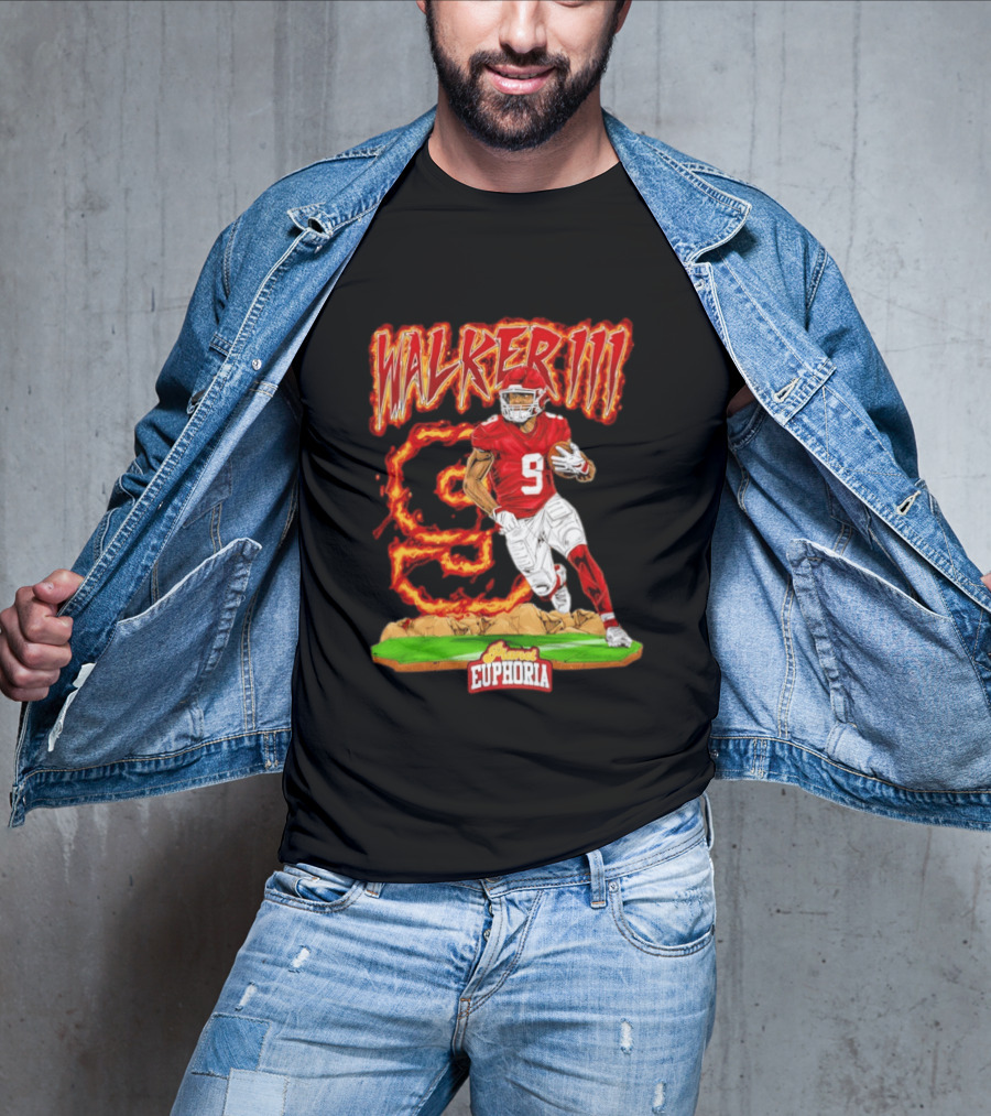 Walker III Kenneth 9 Kansas City Chiefs Flame Euphoria T-Shirt