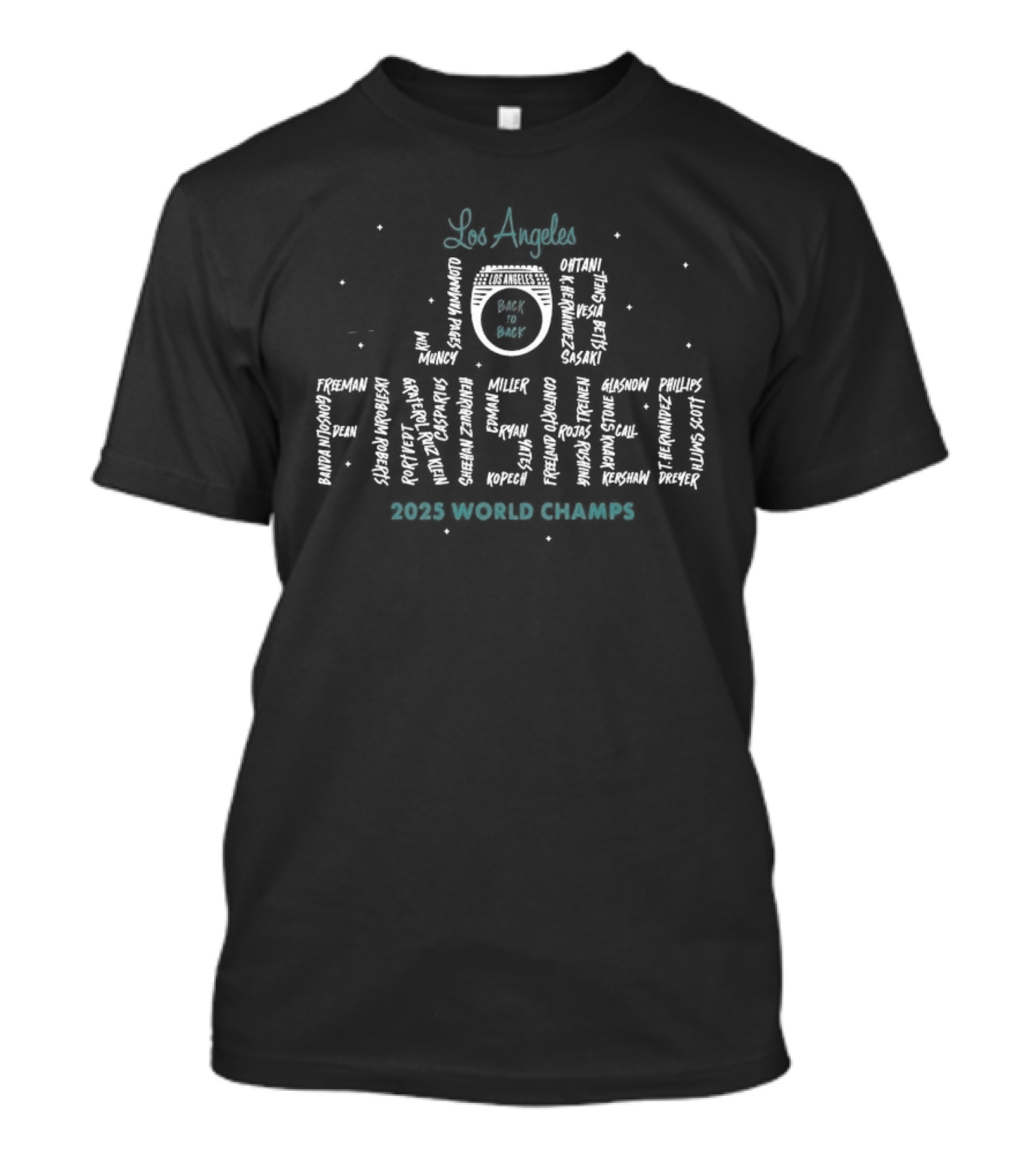 Los Angeles Job Finished 2025 World Champs T-Shirt