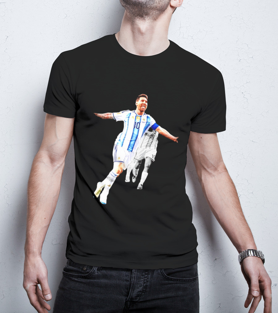 Lionel Messi Number 10 Argentina National Team Iconic Celebration T-Shirt