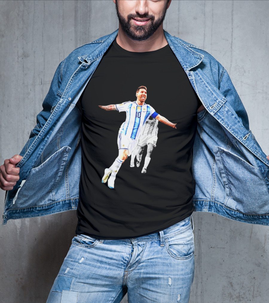 Lionel Messi Number 10 Argentina National Team Iconic Celebration T-Shirt