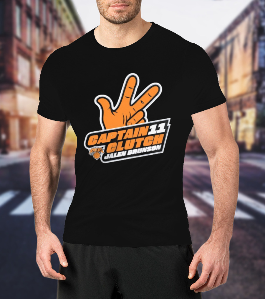 New York Knicks 11 Jalen Brunson Captain Clutch T-Shirt