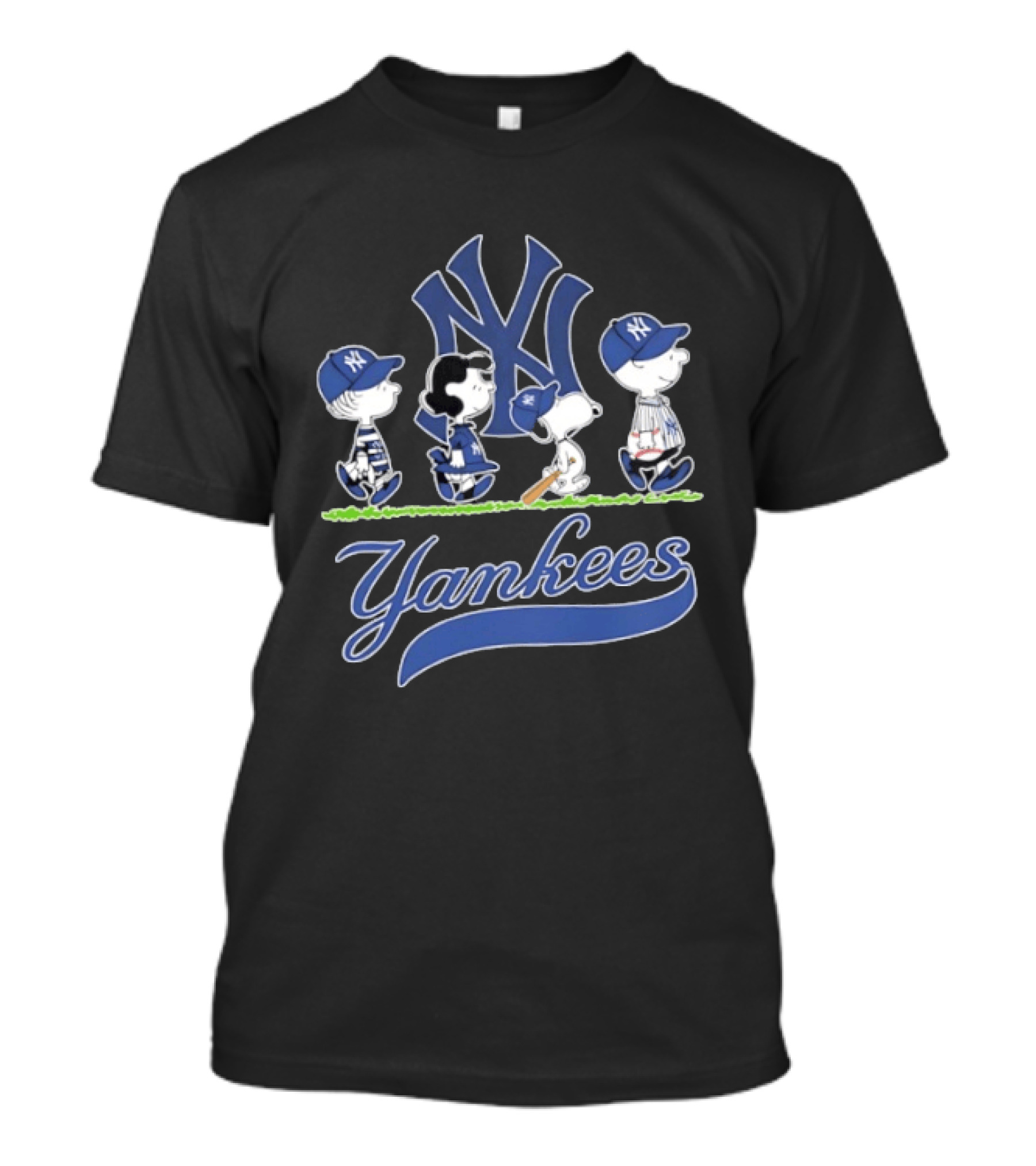 New York Yankees Peanuts Characters Snoopy Charlie Brown Lucy Linus Abbey Road 2026 T-Shirt