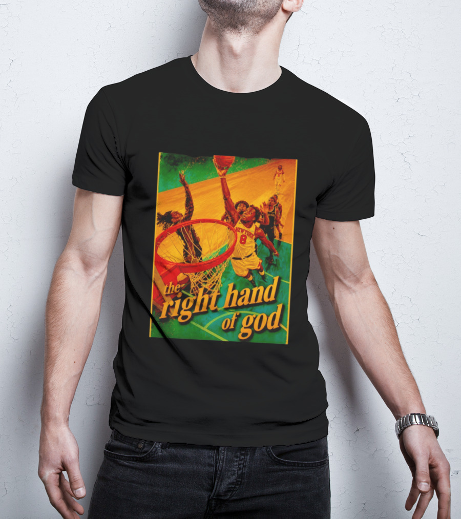 OG Anunoby New York Knicks Basketball The Right Hand Of God 2026 T-Shirt