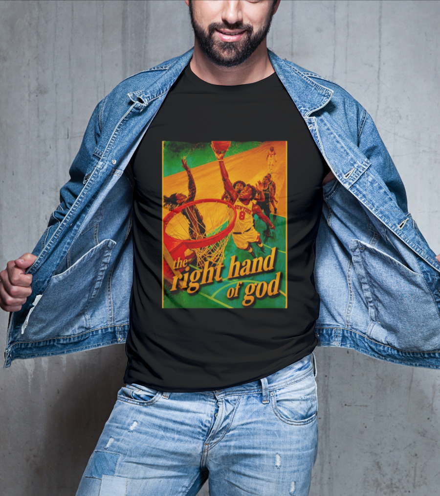 OG Anunoby New York Knicks Basketball The Right Hand Of God 2026 T-Shirt