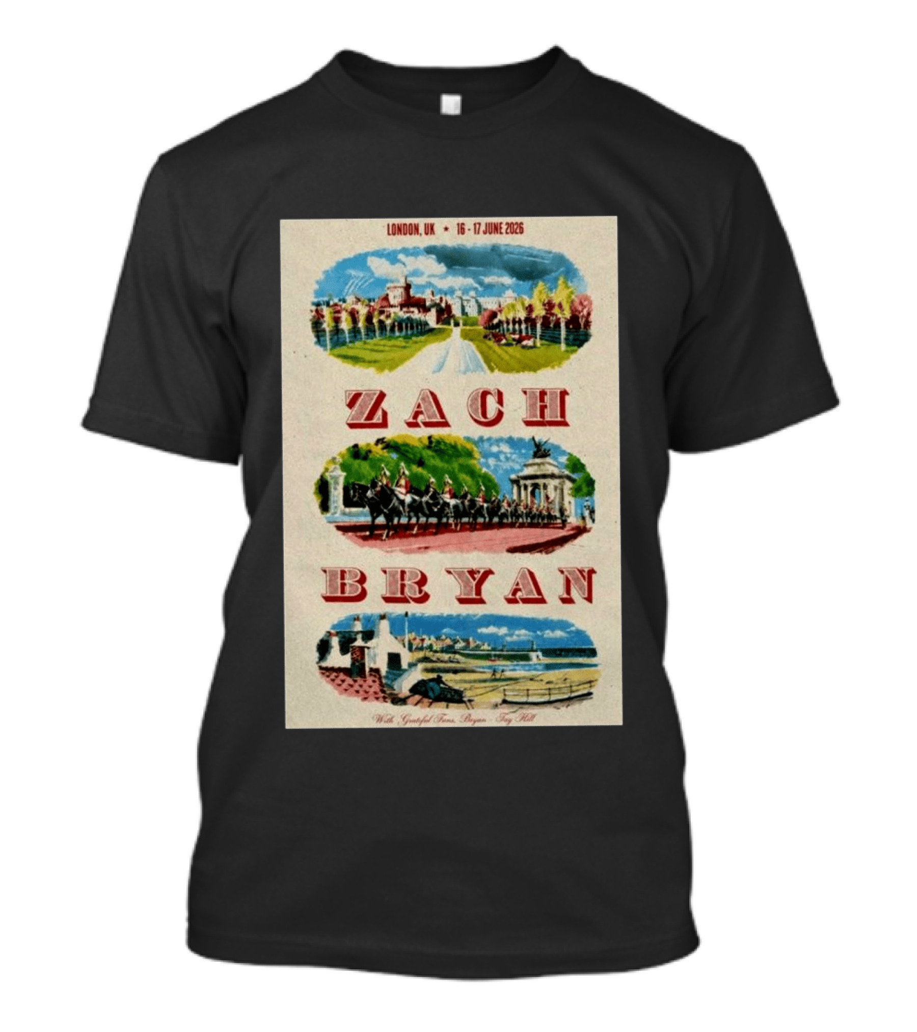 Zach Bryan London UK 16 17 June 2026 Royal Guard Horse Guards Parade T-Shirt
