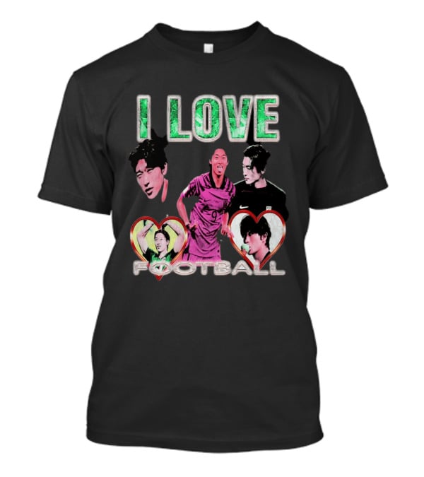 I Love Football Cho Gue Sung South Korea National Team Soccer Fan Collage T-Shirt
