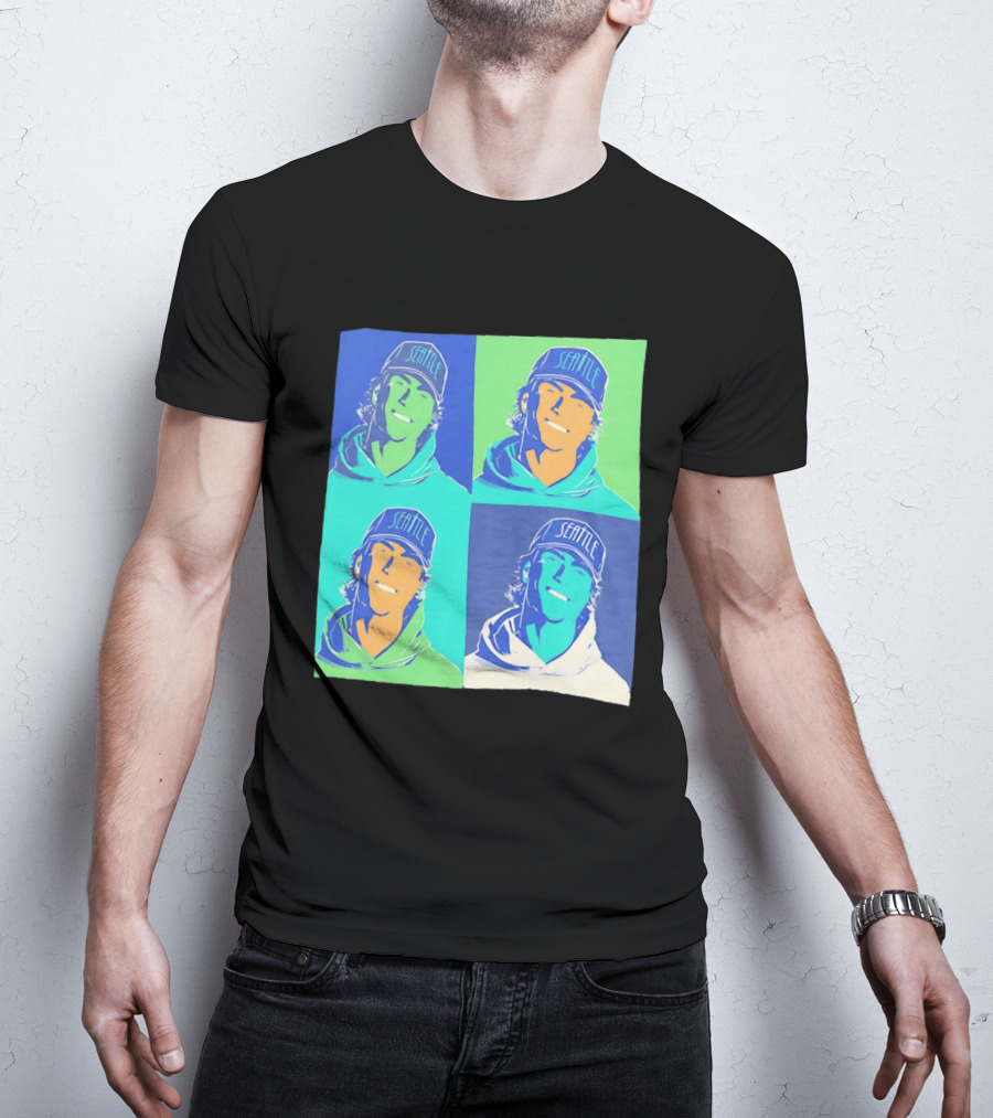 Bryan Woo Seattle Mariners Pop Art MLB Baseball T-Shirt