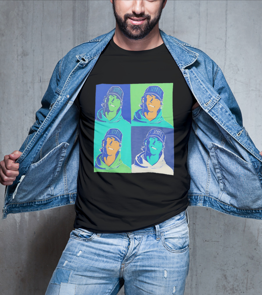 Bryan Woo Seattle Mariners Pop Art MLB Baseball T-Shirt