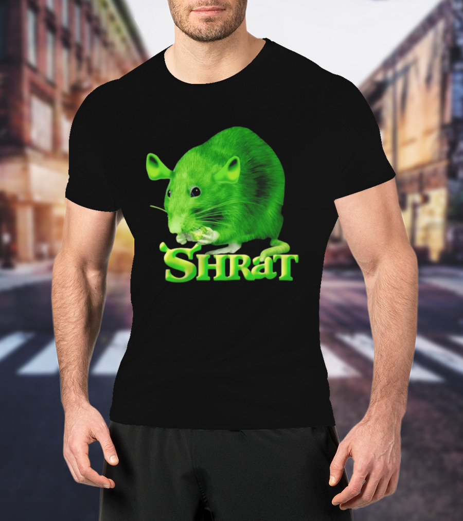 Shrat Chaos Potato Meme Shrek Rat Green Rodent Hybrid T-Shirt