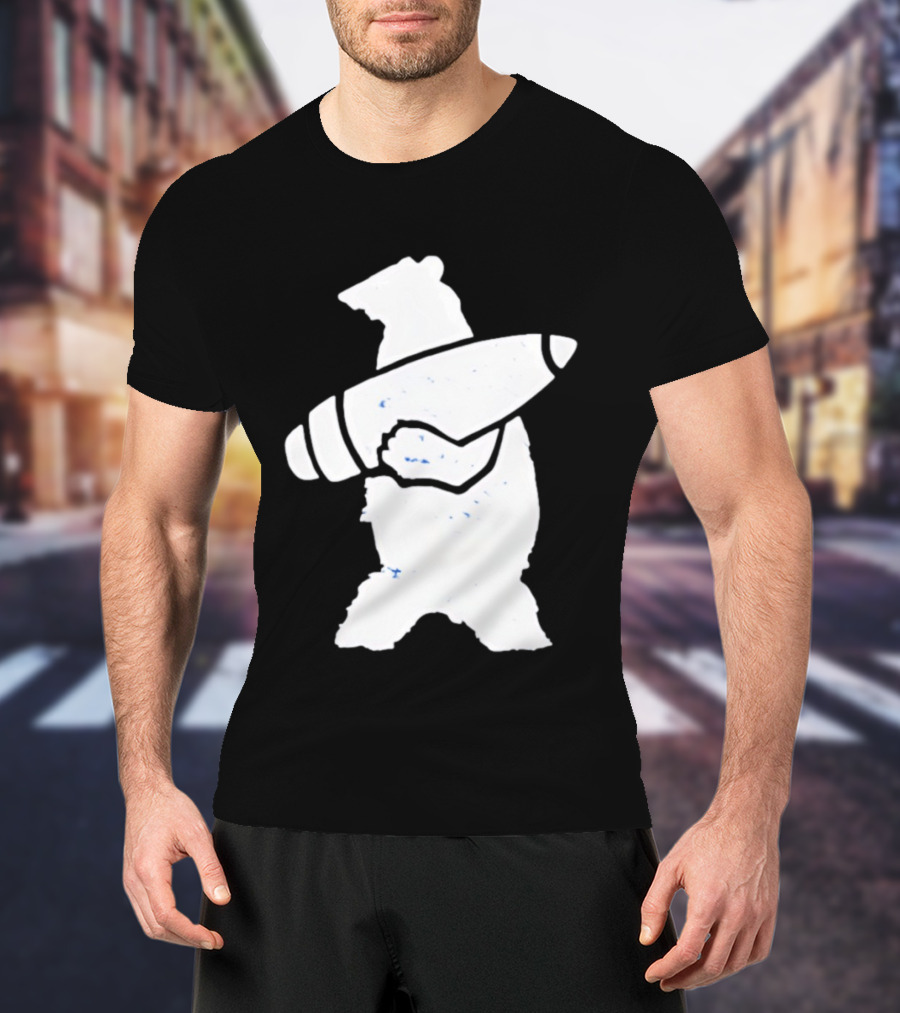Bear Holding Artillery Shell Military Corporal T-Shirt