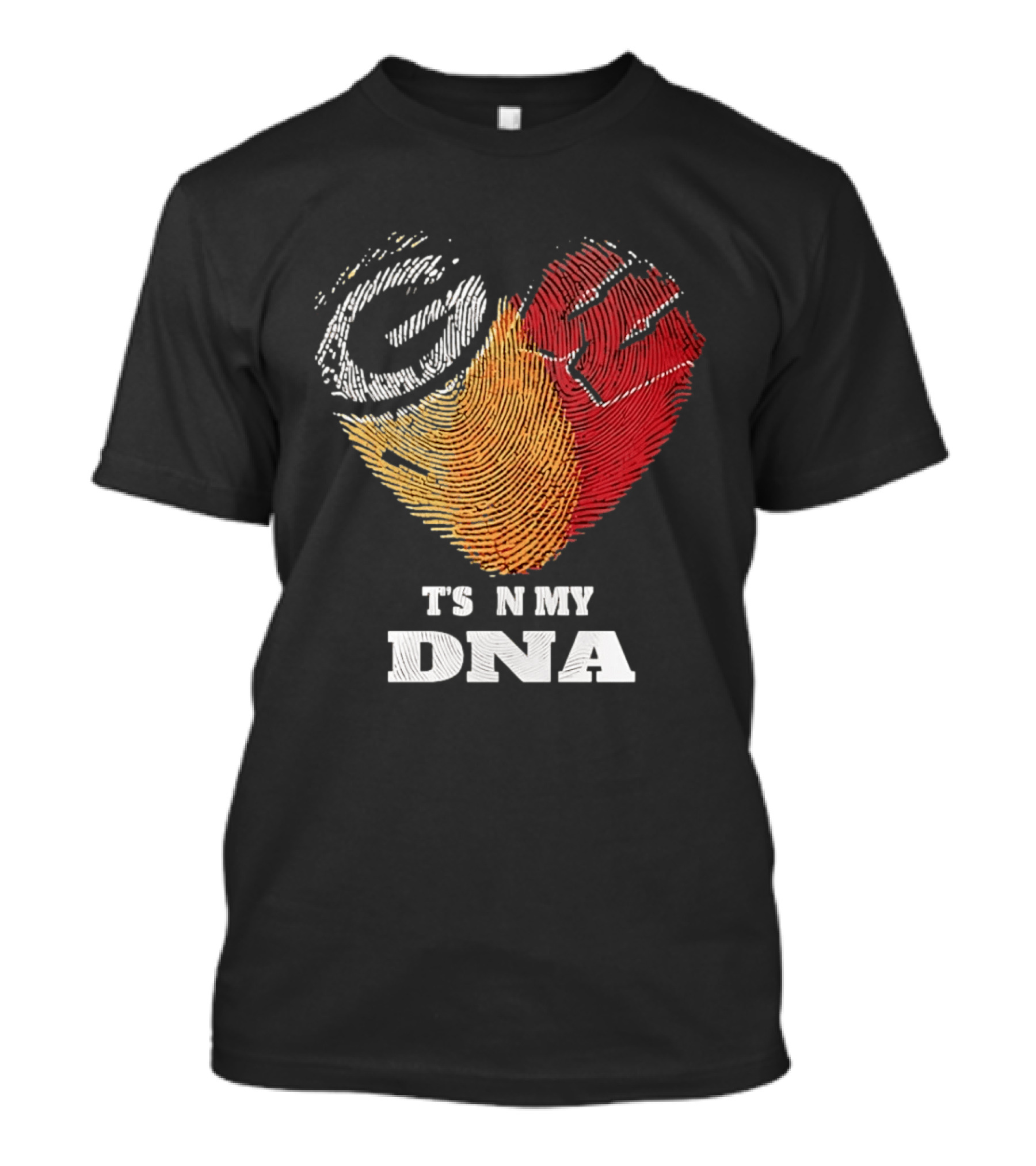 Green Bay Packers Wisconsin Badgers Heart It's In My DNA T-Shirt