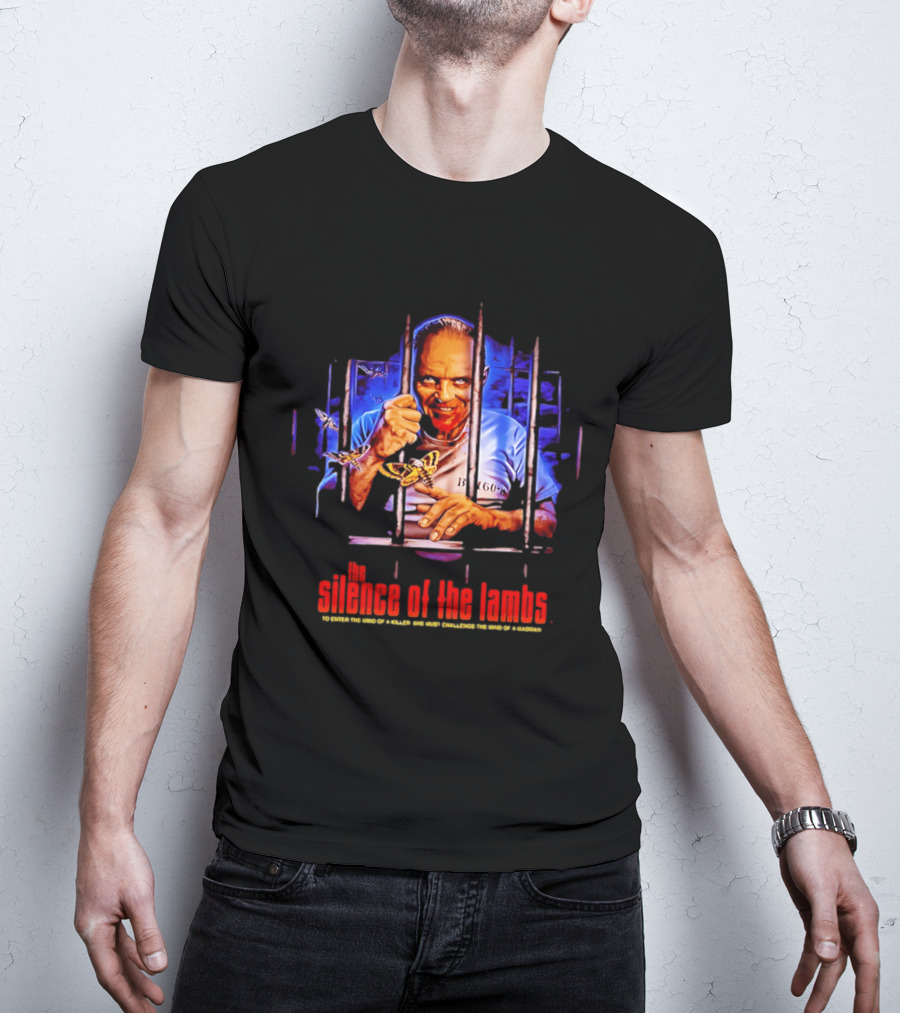 The Silence Of The Lambs Hannibal Lecter Anthony Hopkins Barbed Window Moth T-Shirt