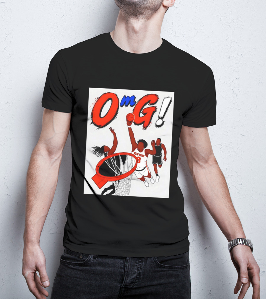 OMG OG Anunoby New York Knicks Dunking NBA 2026 Cartoon T-Shirt