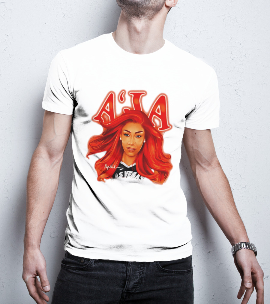 A'ja Wilson Aces Las Vegas Playa Society T-Shirt