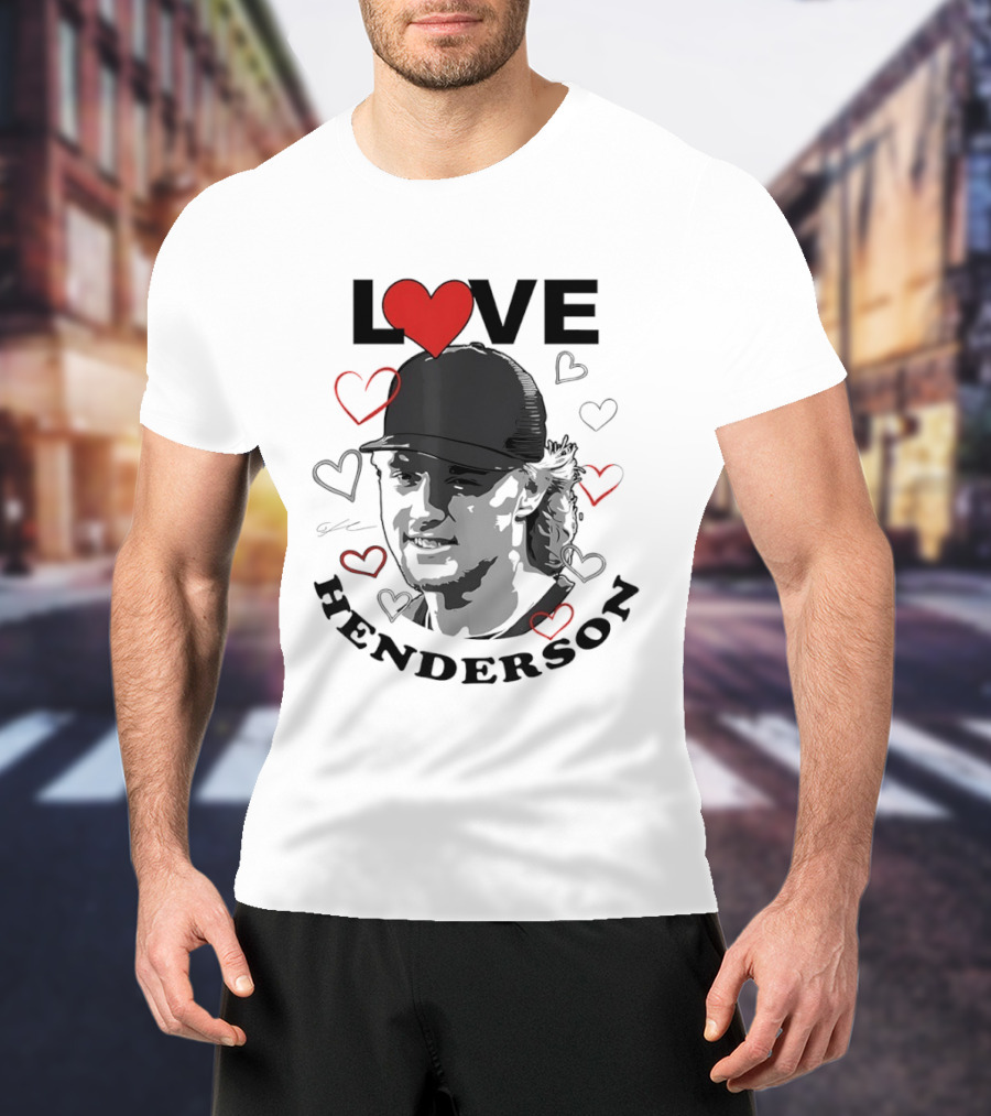 Love Gunnar Henderson Baltimore Orioles Baseball Heart T-Shirt